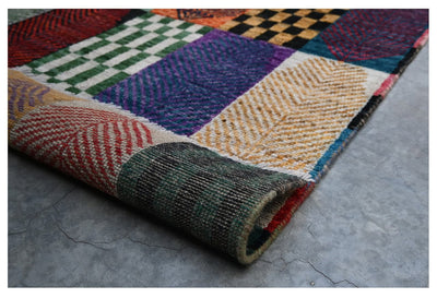 Taimany - Tappeto Tribale in Lana Multicolore - Fatto a Mano 237x170cm - CarpetLiving