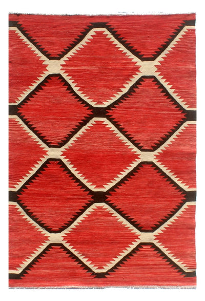 Tappeto Kilim moderno in lana multicolore 202x149cm - CarpetLiving