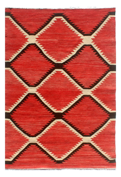 Modern wool Kilim carpet multi 202x149cm