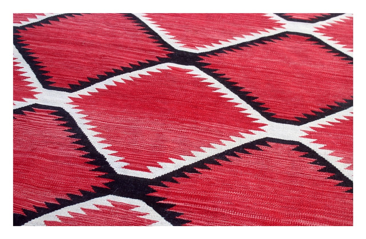 Modern wool Kilim carpet multi 202x149cm