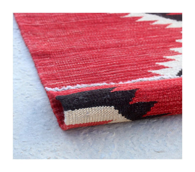 Tappeto Kilim moderno in lana multicolore 202x149cm - CarpetLiving
