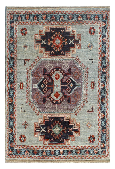 Tappeto Kazak Classico, Multicolore, fatto a mano, 236x170cm - CarpetLiving