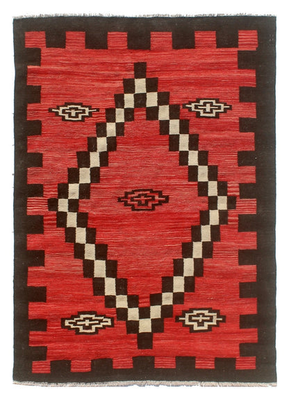 Modern wool Kilim carpet multi 196x153cm