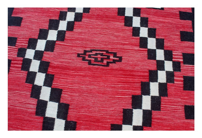 Modern wool Kilim carpet multi 196x153cm