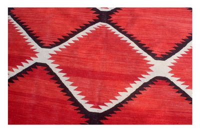 Tappeto Kilim moderno in lana multicolore 196x144cm - CarpetLiving
