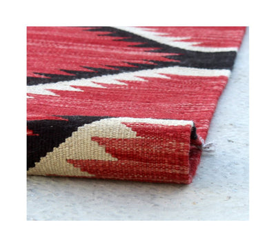 Tappeto Kilim moderno in lana multicolore 197x150cm - CarpetLiving