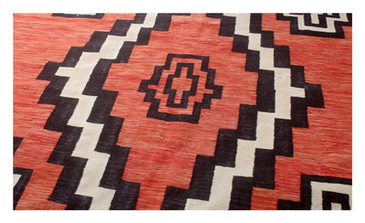 Tappeto Kilim moderno in lana multicolore 300x258cm - CarpetLiving