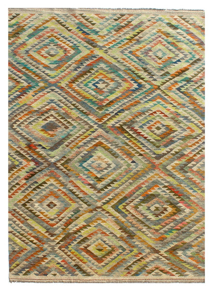 Tappeto Kilim Kaudani Afghan fatto a mano multicolore 306x249cm