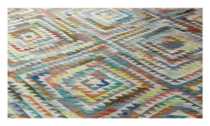 Tappeto Kilim Kaudani Afghan fatto a mano multicolore 306x249cm
