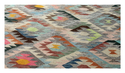 Tappeto Kilim Kaudani Afghan fatto a mano multicolore 298x202cm - CarpetLiving