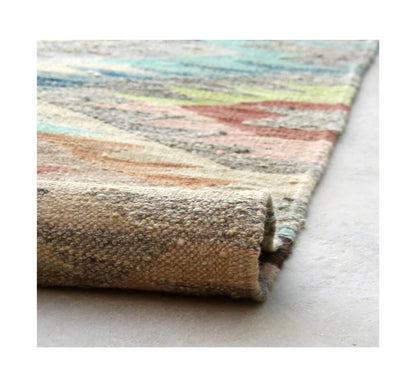 Tappeto Kilim Kaudani Afghan fatto a mano multicolore 298x202cm