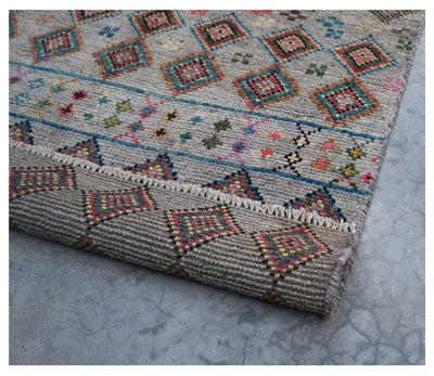 Taimany - Tappeto Tribale in Lana Multicolore - Fatto a Mano 137x86cm