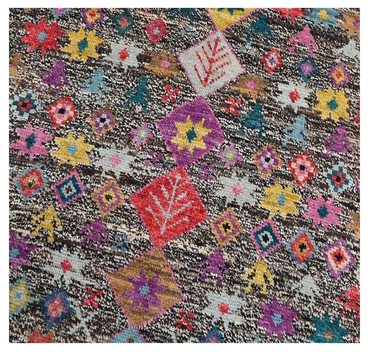 Taimany - Multicolor Tribal Wool Rug - Hand-Knotted 142x95cm