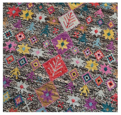 Taimany - Tappeto Tribale in Lana Multicolore - Fatto a Mano 142x95cm