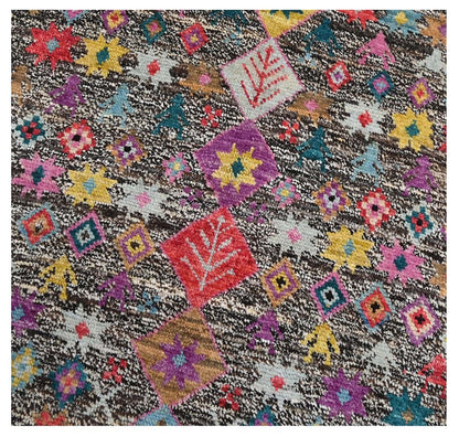 Taimany - Multicolor Tribal Wool Rug - Hand-Knotted 142x95cm