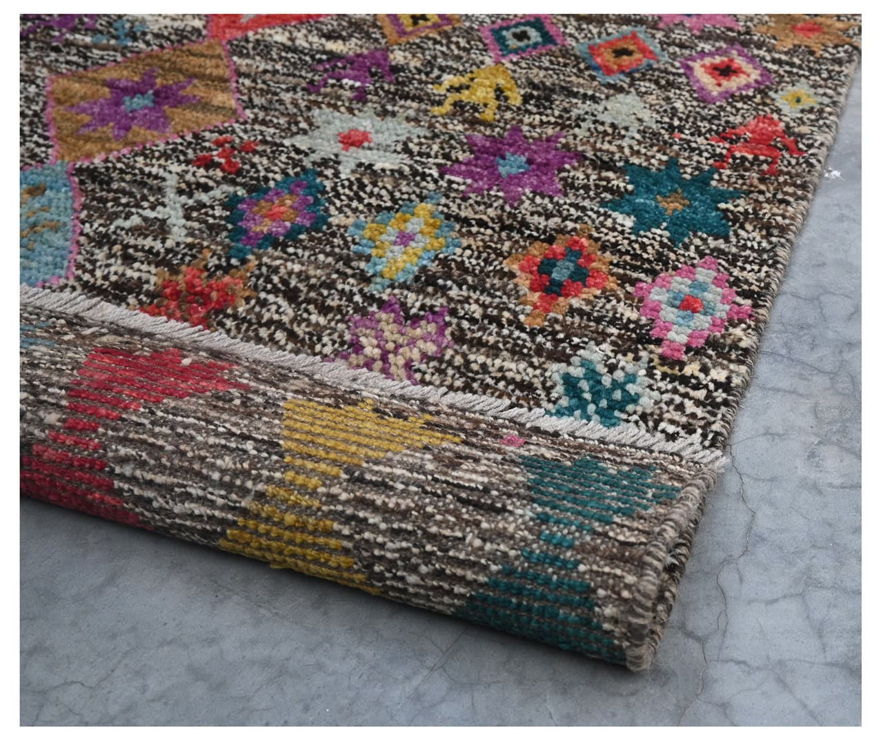 Taimany - Multicolor Tribal Wool Rug - Hand-Knotted 142x95cm