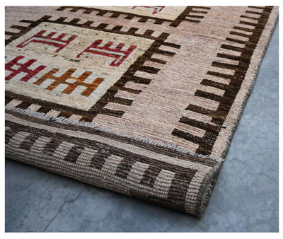Tappeto tribale grigio in lana, fatto a mano, 179x118 cm - CarpetLiving