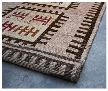 Handmade Tribal Grey Wool Rug 179_118 cm