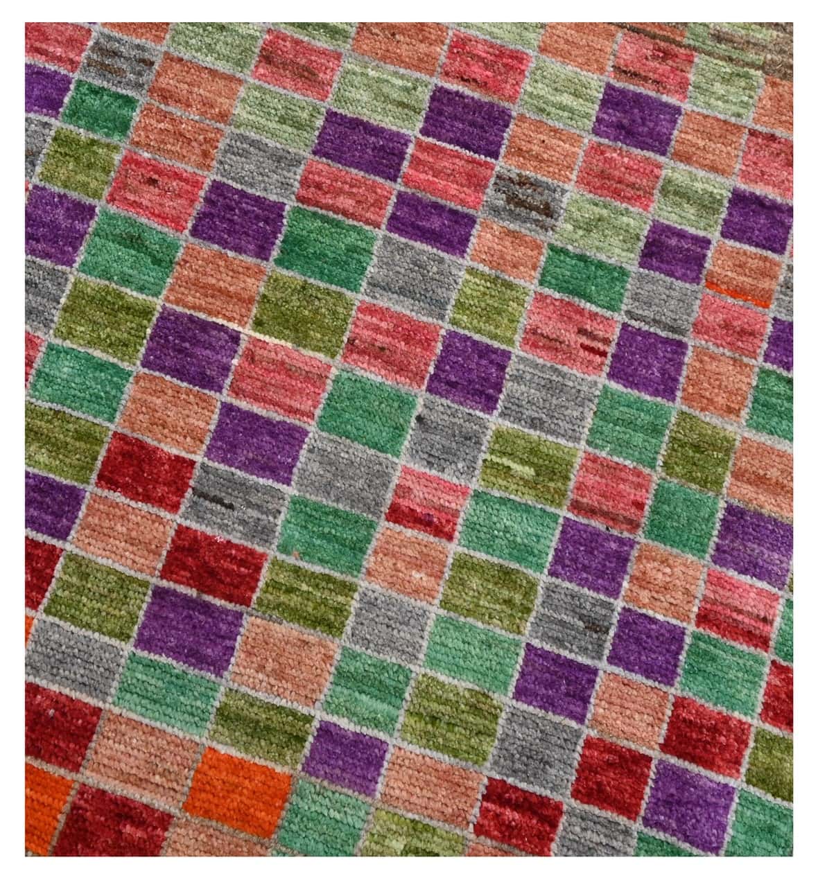 Taimany - Multicolor Tribal Wool Rug - Hand-Knotted 185x85cm