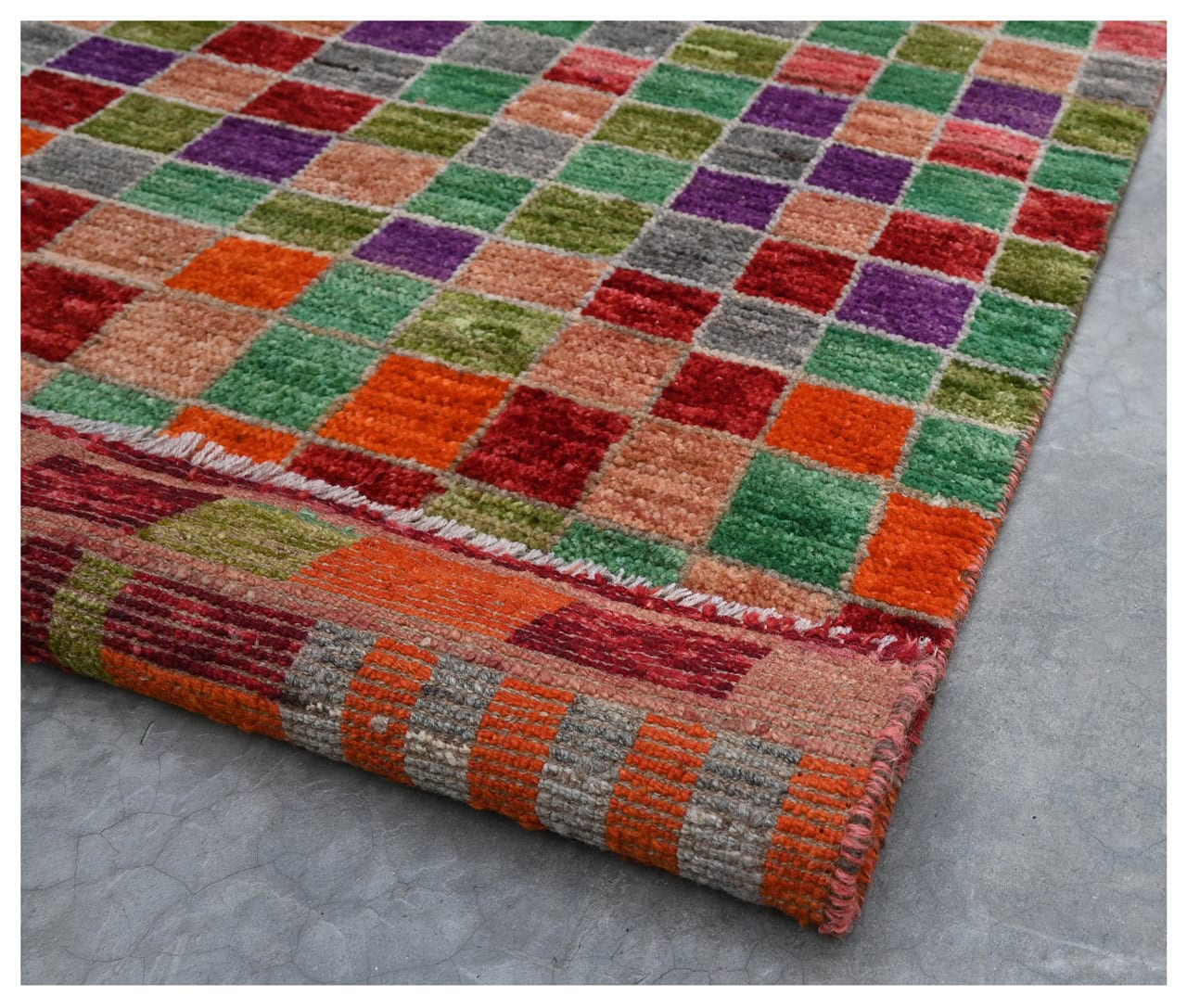 Taimany - Multicolor Tribal Wool Rug - Hand-Knotted 185x85cm