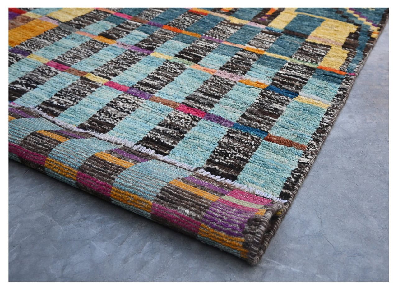 Taimany - Multicolor Tribal Wool Rug - Hand-Knotted 196x156cm