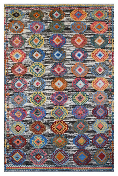 Taimany - Multicolor Tribal Wool Rug - Hand-Knotted 260x167cm