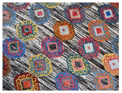 Taimany - Tappeto Tribale in Lana Multicolore - Fatto a Mano 260x167cm - CarpetLiving