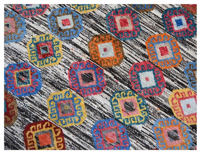 Taimany - Multicolor Tribal Wool Rug - Hand-Knotted 260x167cm