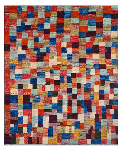 Taimany - Multicolor Tribal Wool Rug - Hand-Knotted 245x185cm
