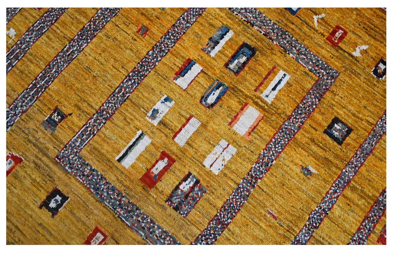 Taimany - Multicolor Tribal Wool Rug - Hand-Knotted 247x204cm