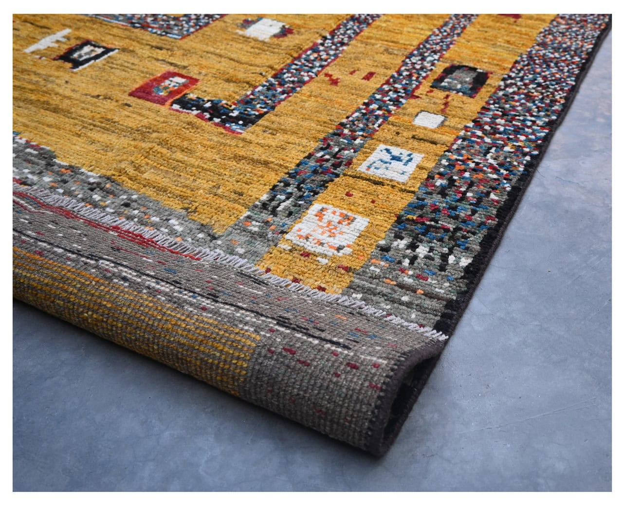 Taimany - Multicolor Tribal Wool Rug - Hand-Knotted 247x204cm