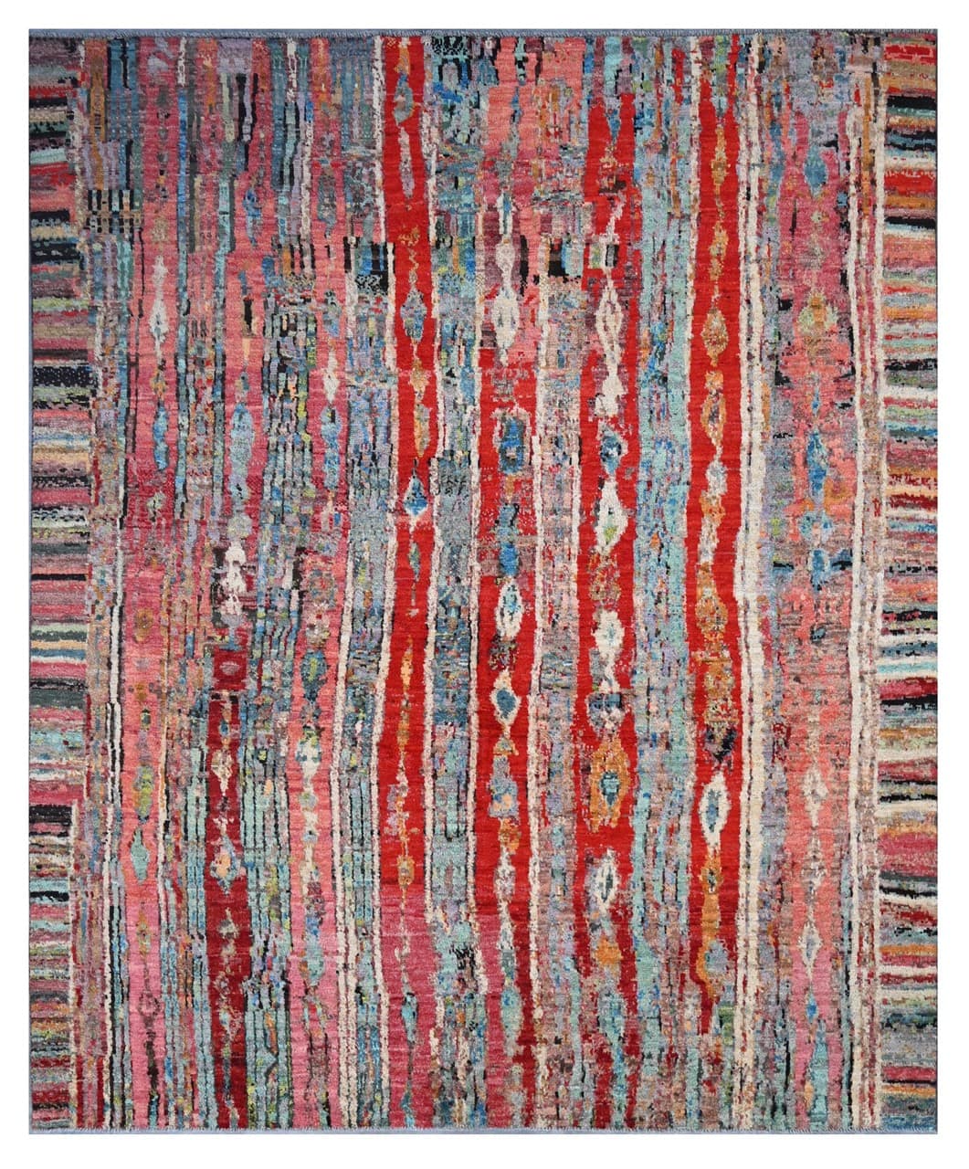 Taimany - Multicolor Tribal Wool Rug - Hand-Knotted 305x243cm
