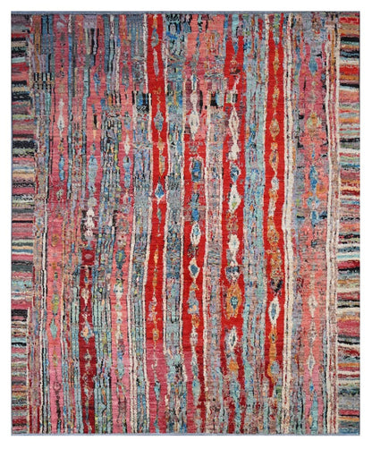 Taimany - Multicolor Tribal Wool Rug - Hand-Knotted 305x243cm