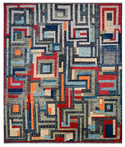 Taimany - Tappeto Tribale in Lana Multicolore - Fatto a Mano 293x249cm - CarpetLiving