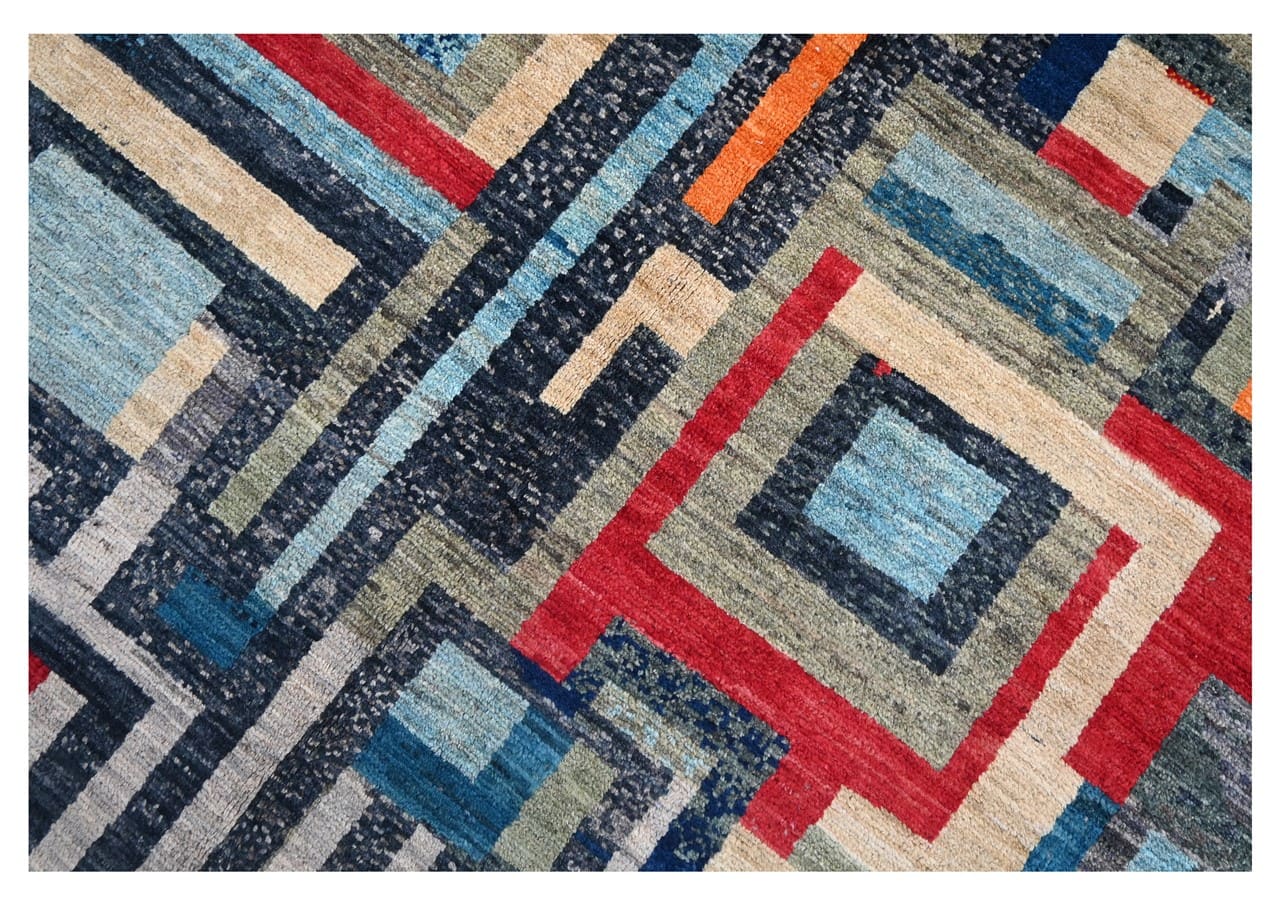 Taimany - Multicolor Tribal Wool Rug - Hand-Knotted 293x249cm