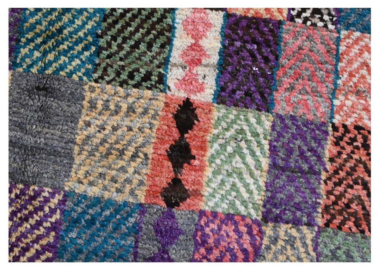 Taimany - Multicolor Tribal Wool Rug - Hand-Knotted 194x85cm