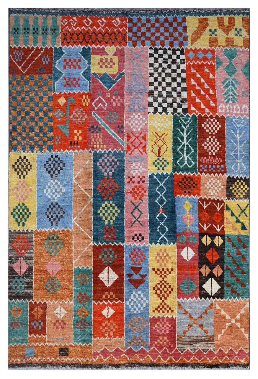 Taimany - Multicolor Tribal Wool Rug - Hand-Knotted 258x170cm