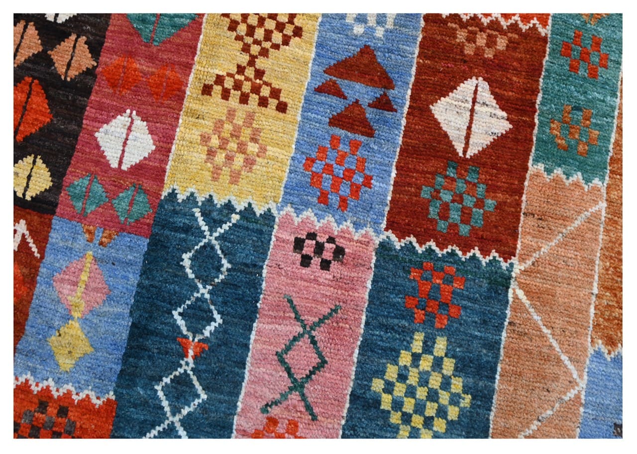 Taimany - Multicolor Tribal Wool Rug - Hand-Knotted 258x170cm