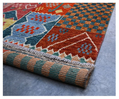 Taimany - Tappeto Tribale in Lana Multicolore - Fatto a Mano 258x170cm - CarpetLiving