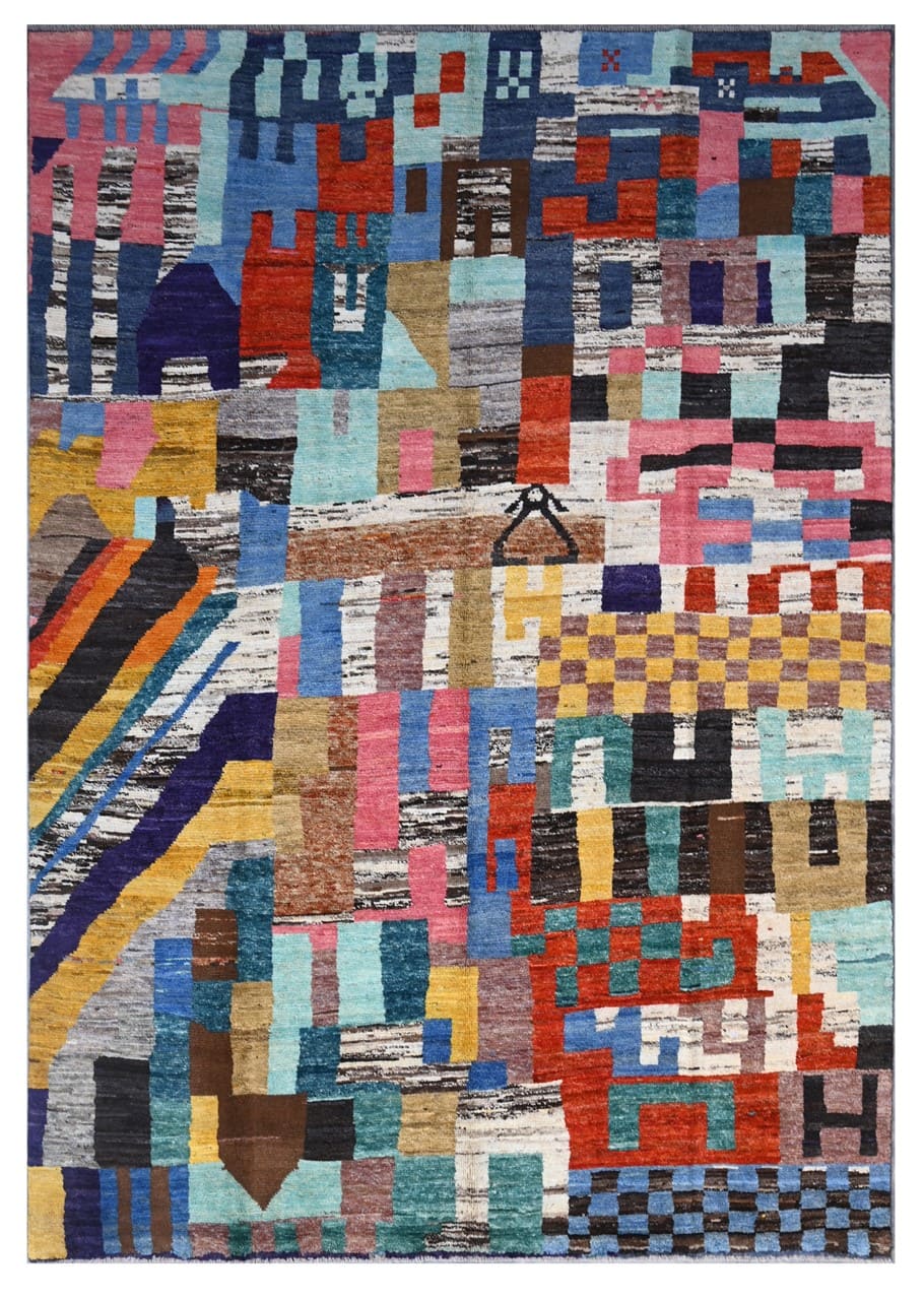 Taimany - Multicolor Tribal Wool Rug - Hand-Knotted 315x213cm