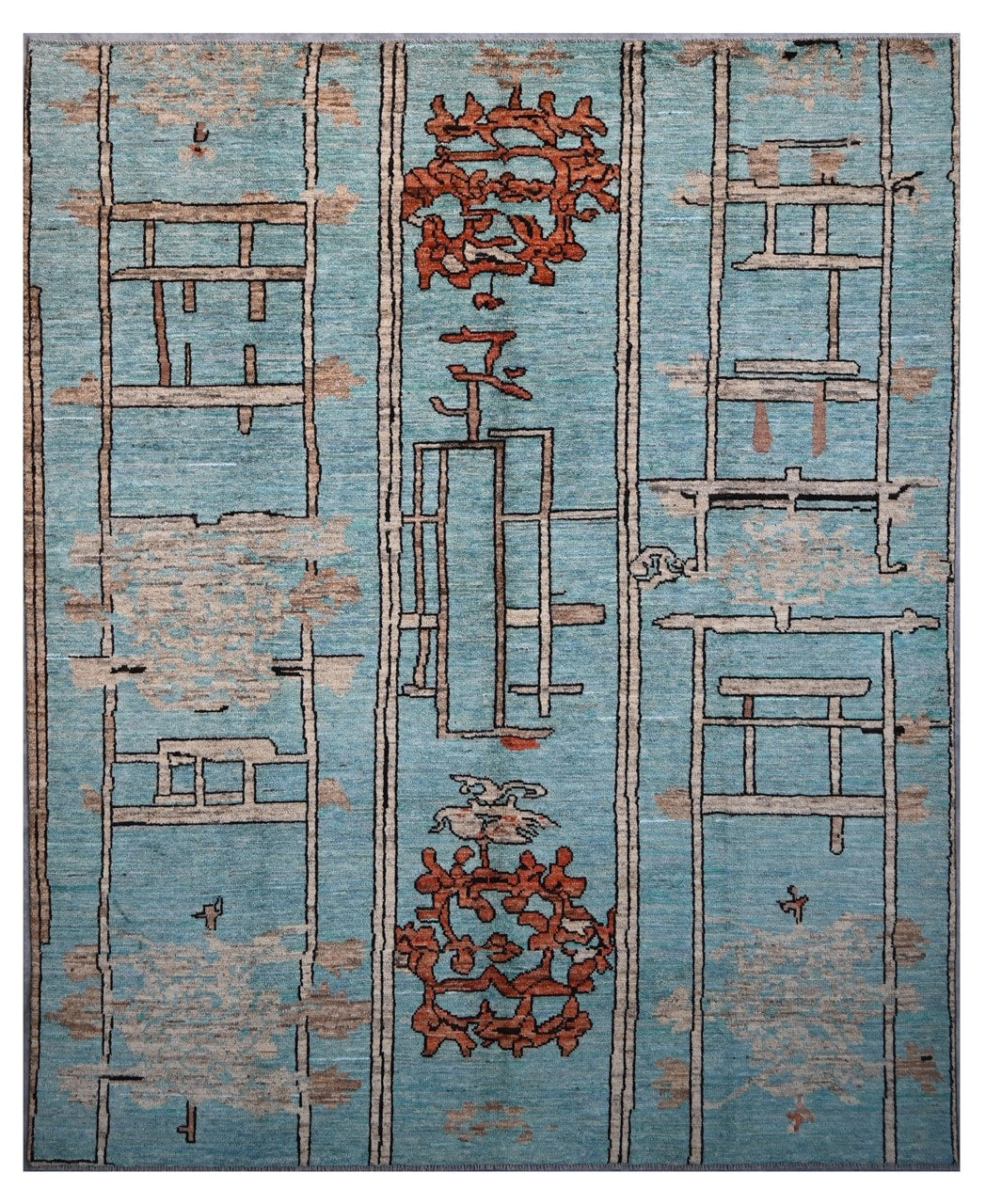 Taimany - Multicolor Tribal Wool Rug - Hand-Knotted 294x245cm