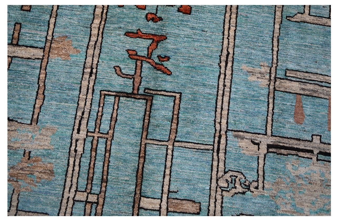 Taimany - Multicolor Tribal Wool Rug - Hand-Knotted 294x245cm