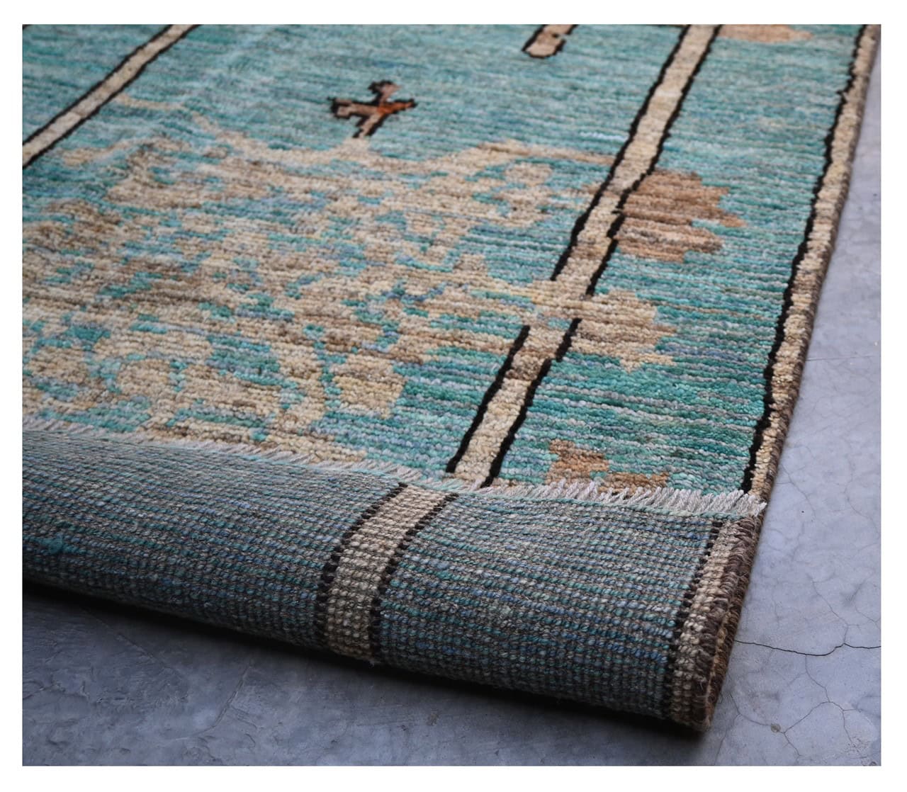 Taimany - Multicolor Tribal Wool Rug - Hand-Knotted 294x245cm