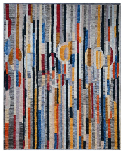 Taimany - Multicolor Tribal Wool Rug - Hand-Knotted 286x223cm