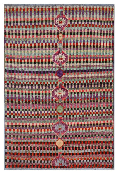 Taimany - Tappeto Tribale in Lana Multicolore - Fatto a Mano 172x116cm - CarpetLiving