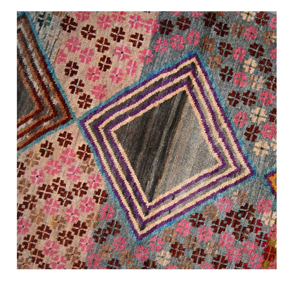 Taimany - Multicolor Tribal Wool Rug - Hand-Knotted 188x114cm