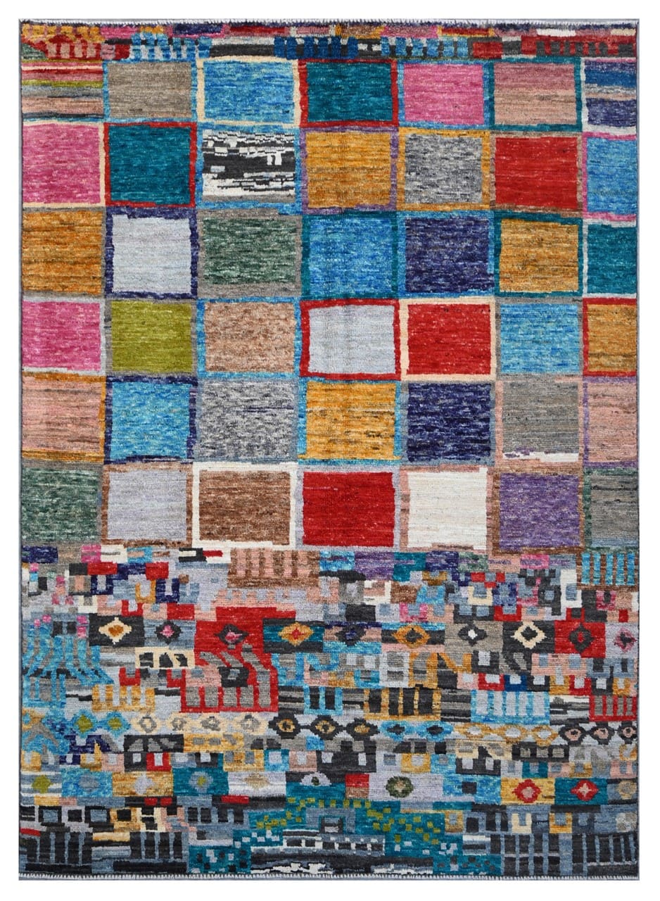 Taimany - Multicolor Tribal Wool Rug - Hand-Knotted 239x167cm