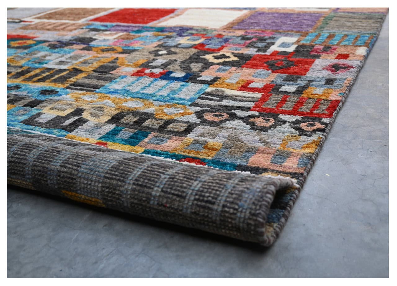 Taimany - Multicolor Tribal Wool Rug - Hand-Knotted 239x167cm