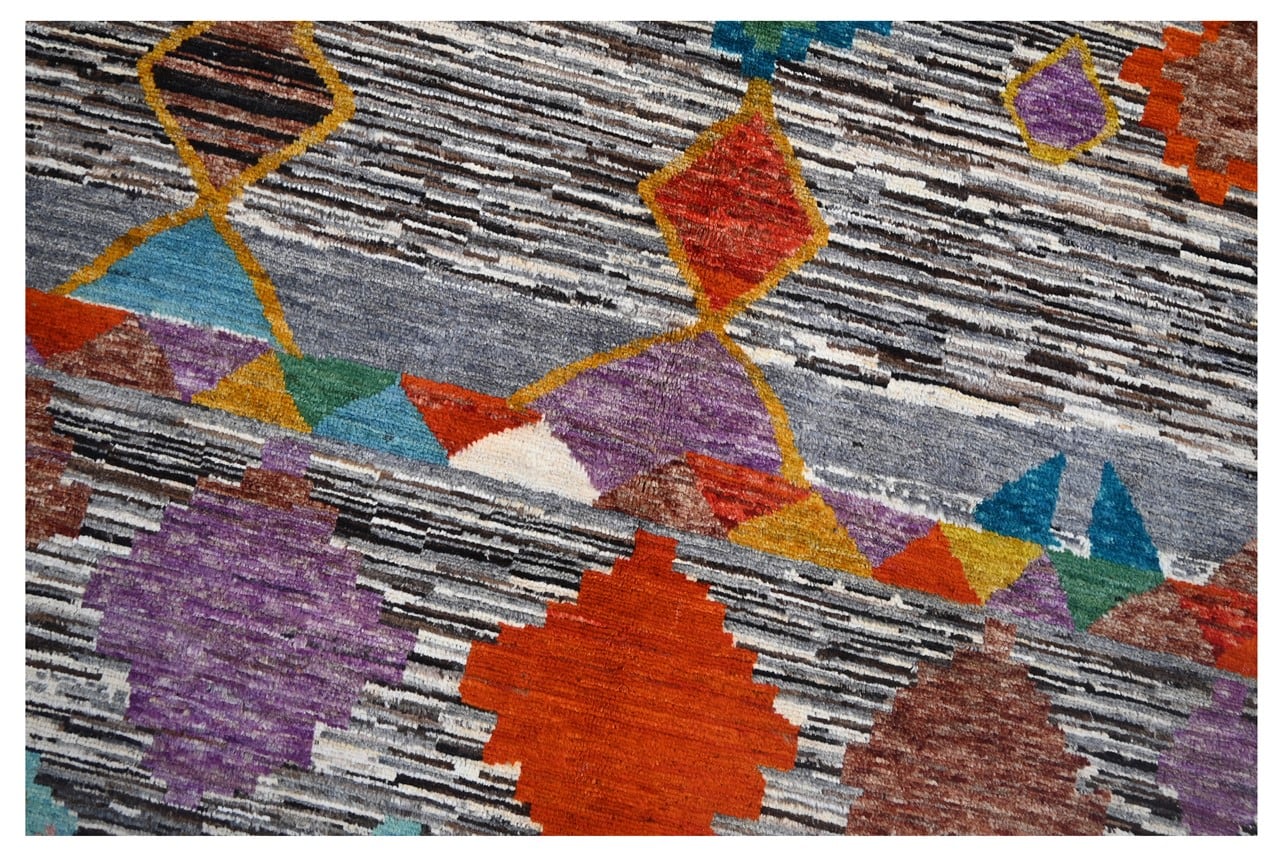 Taimany - Multicolor Tribal Wool Rug - Hand-Knotted 240x169cm