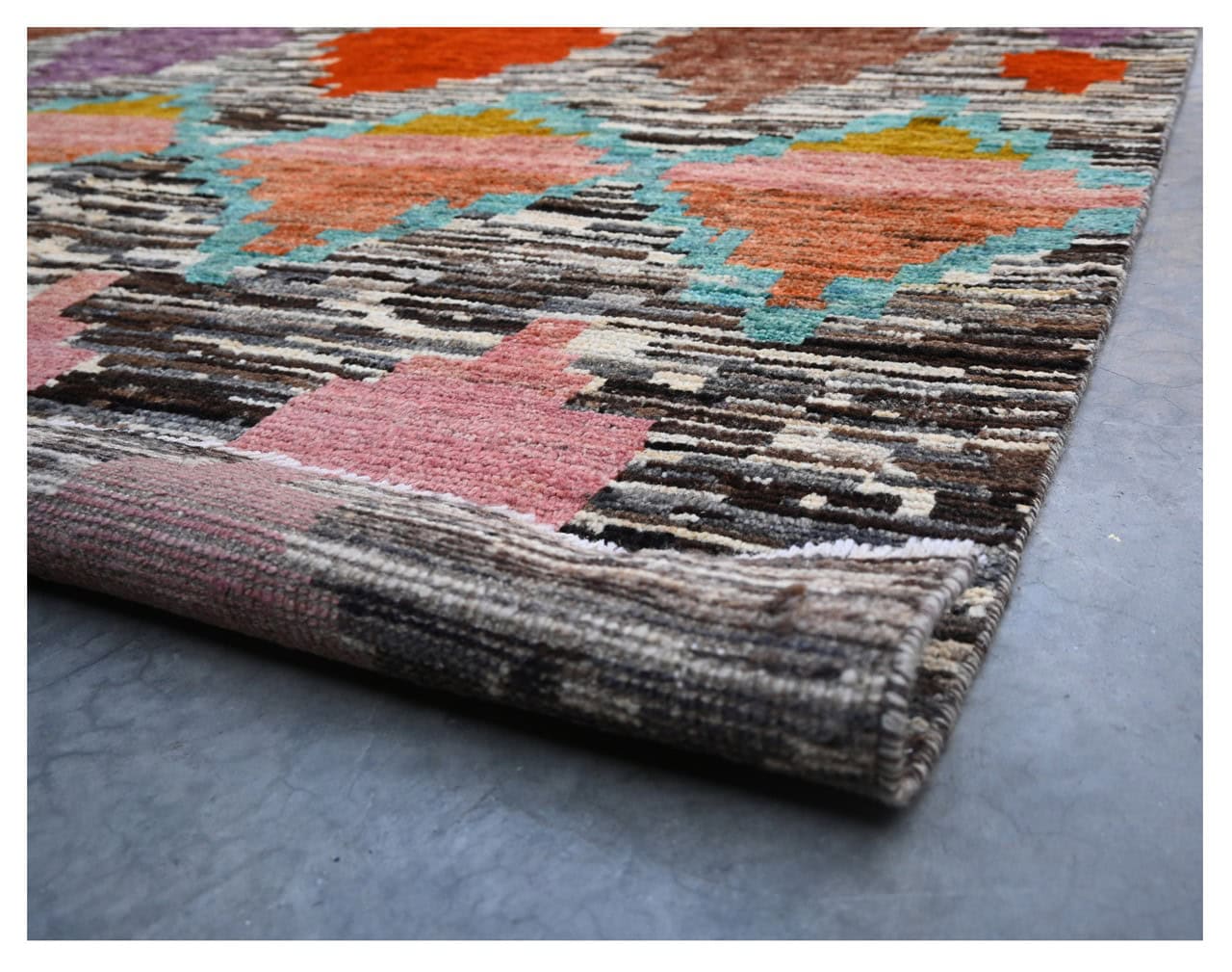Taimany - Multicolor Tribal Wool Rug - Hand-Knotted 240x169cm